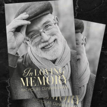 In Love Memory Modern Elegant Photo Memorial