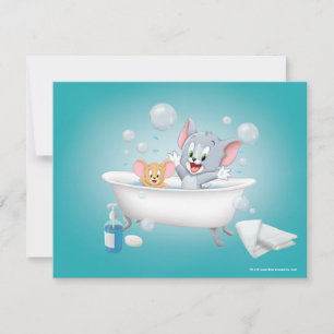 Carte De Correspondance Infant Tom and Jerry Taking a Bath