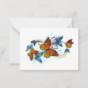 Carte De Correspondance Infini de papillons monarques