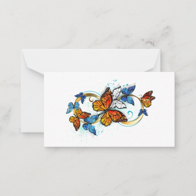 Carte De Correspondance Infinité de papillons monarques (Devant)