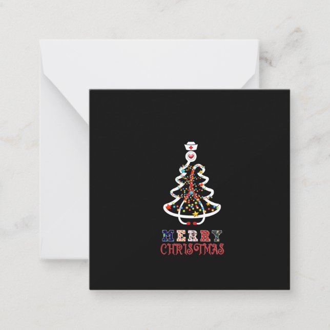 Carte De Correspondance Infirmière Cadeau Mery Noël (Devant)