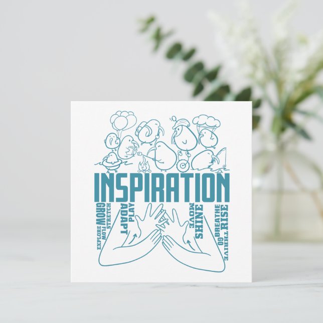 Carte De Correspondance Inspiration - Conception ASL (Debout devant)