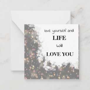 Carte De Correspondance *~ Inspirer AP62 Kindness LOVE SELF Note Card