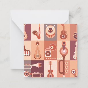 Carte De Correspondance Instruments de musique