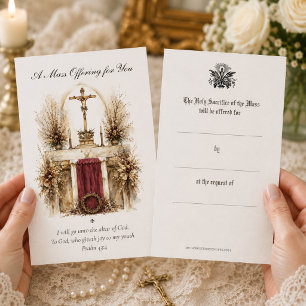 Carte De Correspondance Intentions de messe catholique traditionnelle