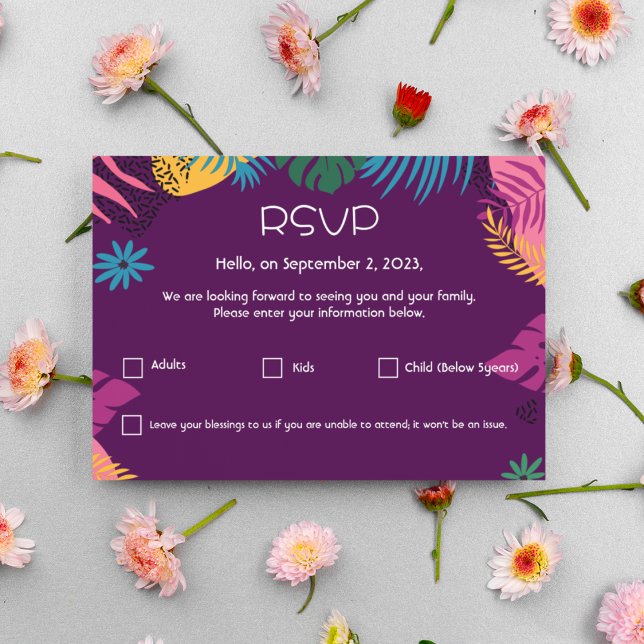 Carte De Correspondance Invité RSVP (Créateur téléchargé)