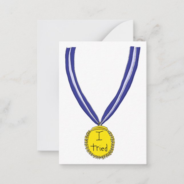Carte De Correspondance J'ai essayé la médaille (Devant)