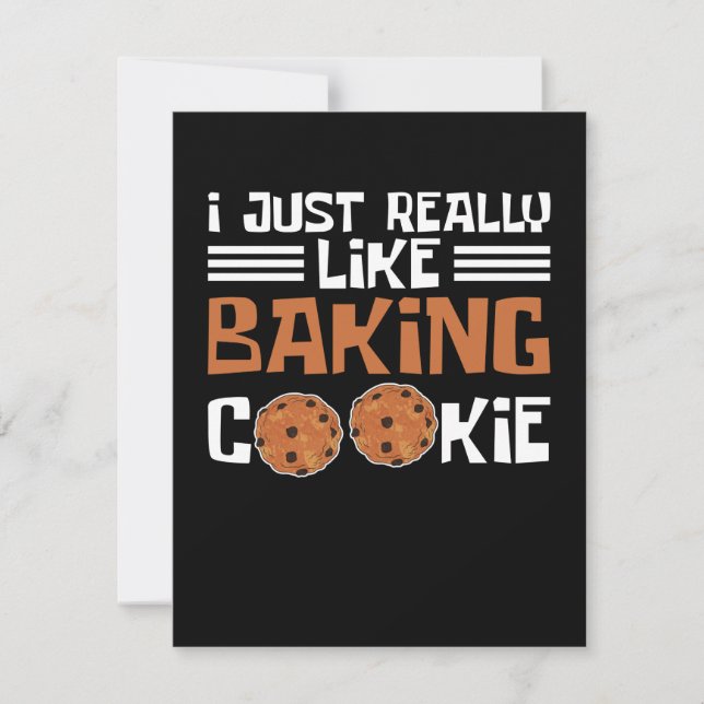 Carte De Correspondance J'aime vraiment les biscuits (Devant)