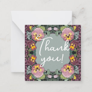 Carte De Correspondance Jardin Art nouveau de Pansies Nostalgale