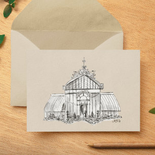 Carte De Correspondance Jardin botanique victorien en serre Élégant Art