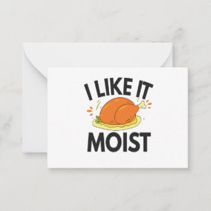 Carte De Correspondance Je l'aime Moist Funny Thanksgiving poulet grillé