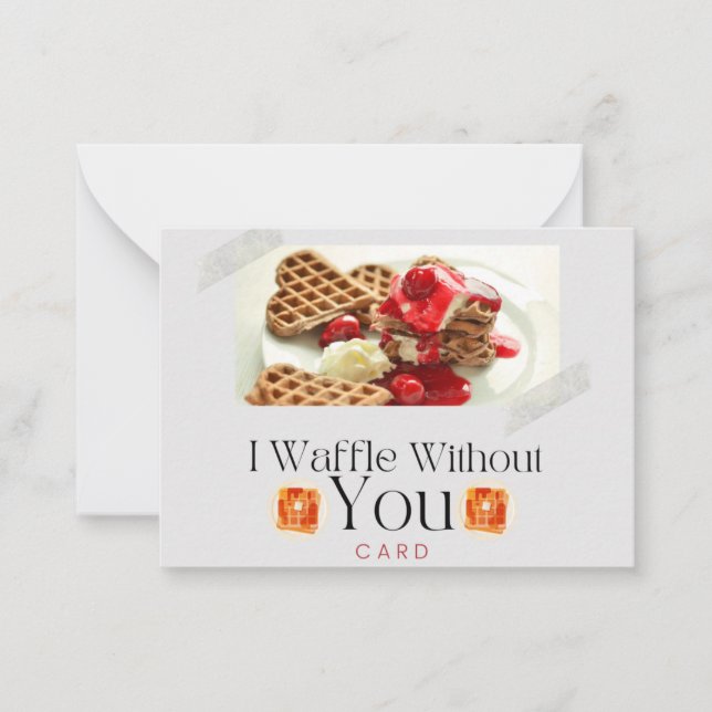 Carte De Correspondance Je me gaufre sans toi (Devant)