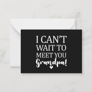 Carte De Correspondance Je ne peux pas attendre de vous rencontrer Grosses