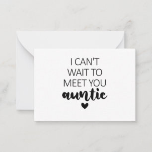 Carte De Correspondance Je ne peux pas attendre de vous rencontrer Tante G