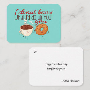 Carte De Correspondance Je ne sais pas Funny Pun classe Saint Valentin