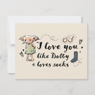 Carte De Correspondance Je T'Aime Dobby Aime Les Chaussettes