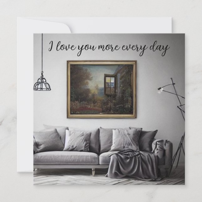 Carte De Correspondance Je t'aime plus chaque jour (Devant)
