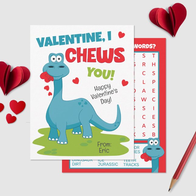 Carte De Correspondance Je te mâche Saint Valentin (Créateur téléchargé)