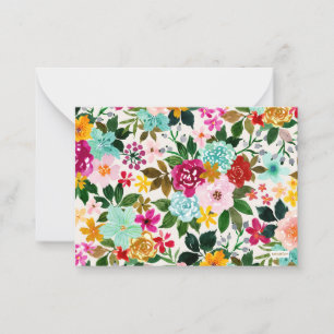 Carte De Correspondance JEAN'S JOY Colorful Floral Note Card