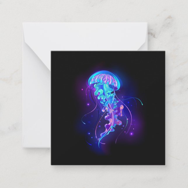 Carte De Correspondance Jellyfish éclatante couleur (Devant)