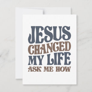 Carte De Correspondance Jésus A Changé Ma Vie Demandez-Moi Comment Citatio