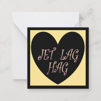CARTE DE CORRESPONDANCE JET LAG HAG TRAVEL DESIGN