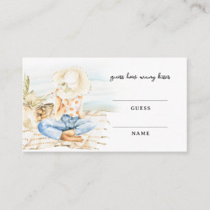 Carte De Correspondance Jeu de Baby Shower de Mariage Combien de Baisers