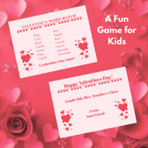 Jeu de mots de la Saint-Valentin en classe