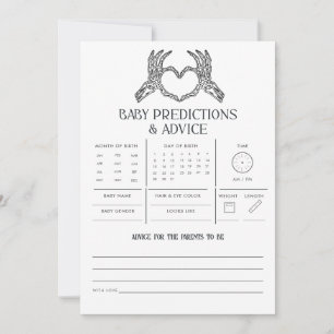 Carte De Correspondance Jeu de prédictions et de conseils pour bébé squele
