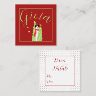 Carte De Correspondance Joie de Vacances Snowman mignonne
