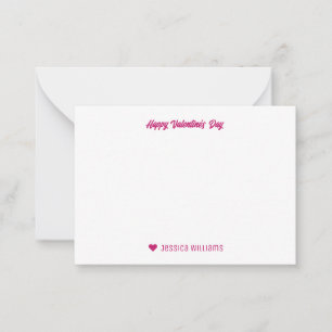 Carte De Correspondance Joli arc de Cupidon flèche cœur rose Saint-Valenti