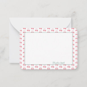 Carte De Correspondance Joli Cerisier Personnalisé