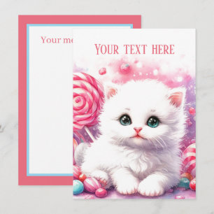 Carte De Correspondance Joli chaton bébé ajouter un message