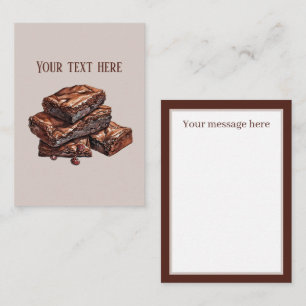 Carte De Correspondance Joli chocolat brownie ajouter un message