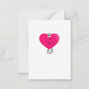 Carte De Correspondance Joli cœur, cœur rose