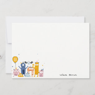 Carte De Correspondance Joli colorié Jaune Anniversaire de enfant de la fê