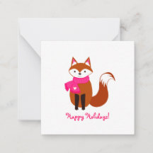 Joli Fox rose Écharpe Coeur Mini Noël