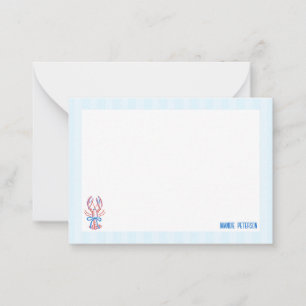 Carte De Correspondance Joli homard dessiné à la main