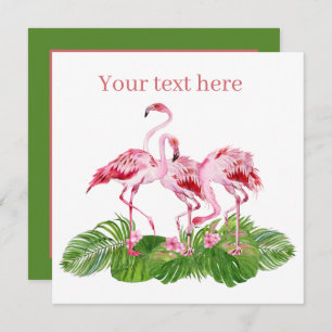 Carte De Correspondance joli rose flamingo ajouter du texte