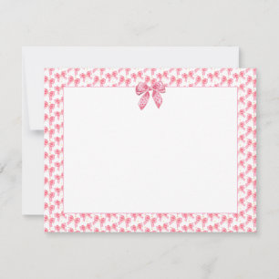 Carte De Correspondance Joli Ruban Rose Bow Je Vous Remercie Cadeau de Bur