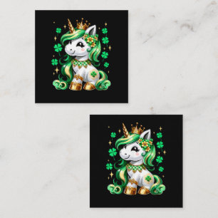 Carte De Correspondance Joli Shamrock Licorne St Patrick 
