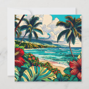 Carte De Correspondance Joli thème Hawaiian Island   Aloha