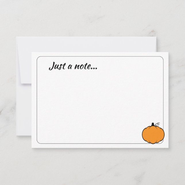 Carte De Correspondance Jolie citrouille dessin animé personnalisé juste u (Devant)