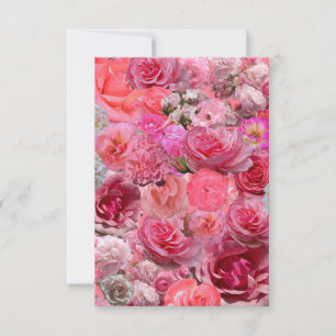 Carte De Correspondance Jolie en rose, rose en collage