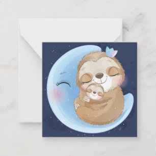 Carte De Correspondance Jolie Fente Et Bébé