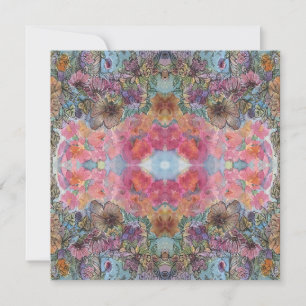 Carte De Correspondance Jolie peinture à l'aquarelle du jardin de fleurs c