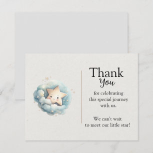 Carte De Correspondance Jolie petite étoile à l'aquarelle dans des nuages