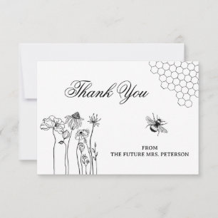 Carte De Correspondance Jolie Remerciement de Fête de Fiançailles Rustique