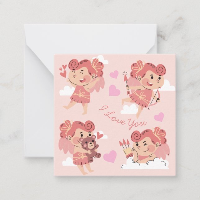 Carte De Correspondance Jolie Saint-Valentin (Devant)