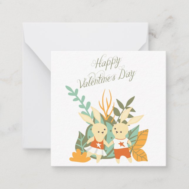 Carte De Correspondance Jolie Saint-Valentin (Devant)